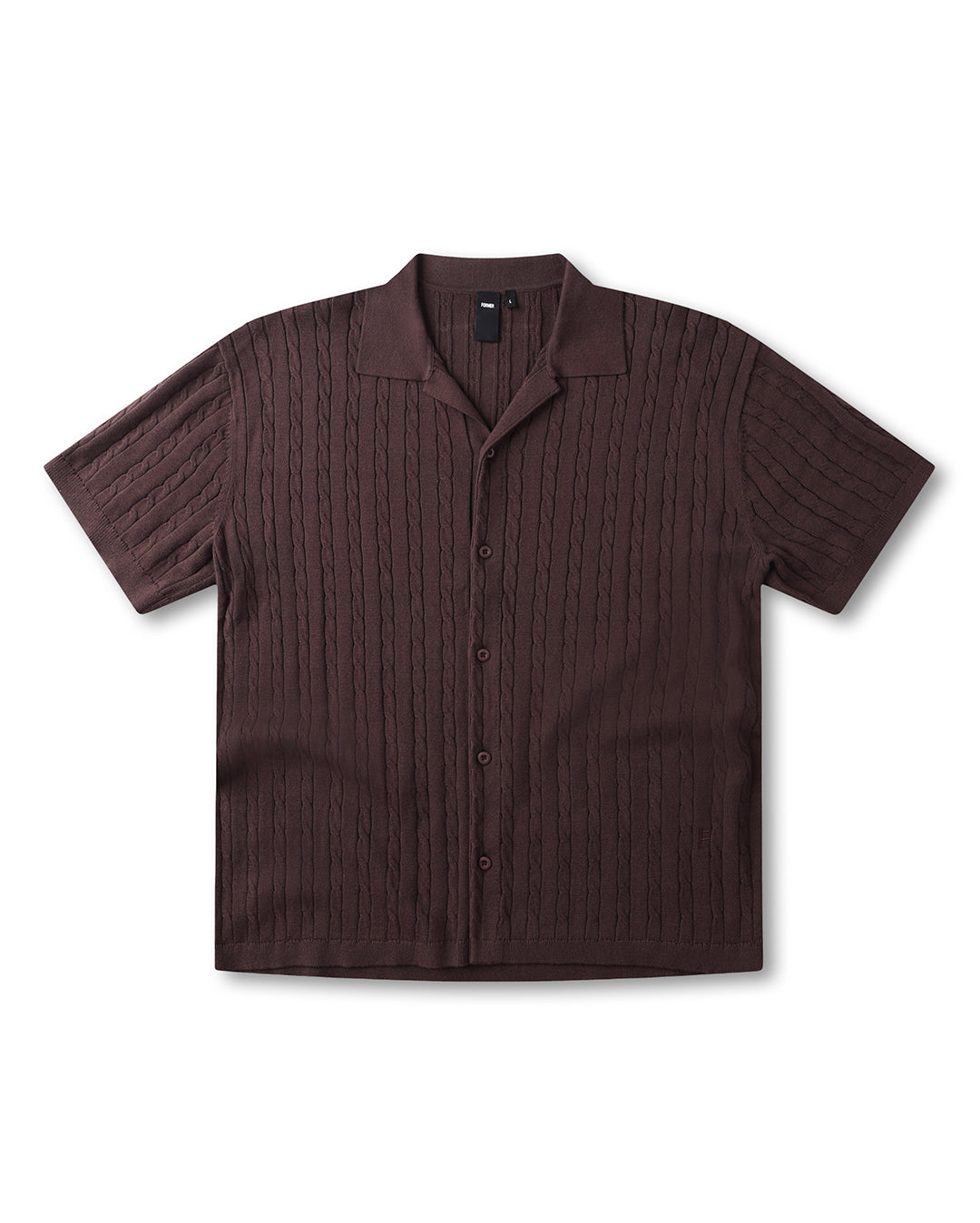 Marilyn Cable Knit Shirt - Chocolate