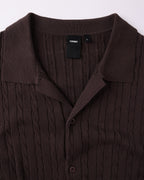 Marilyn Cable Knit Shirt - Chocolate
