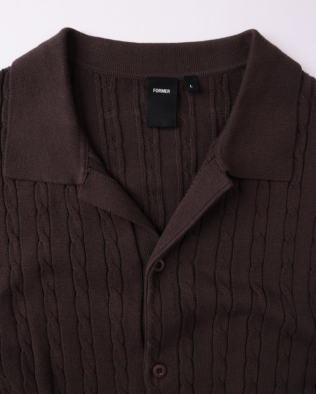 Marilyn Cable Knit Shirt - Chocolate