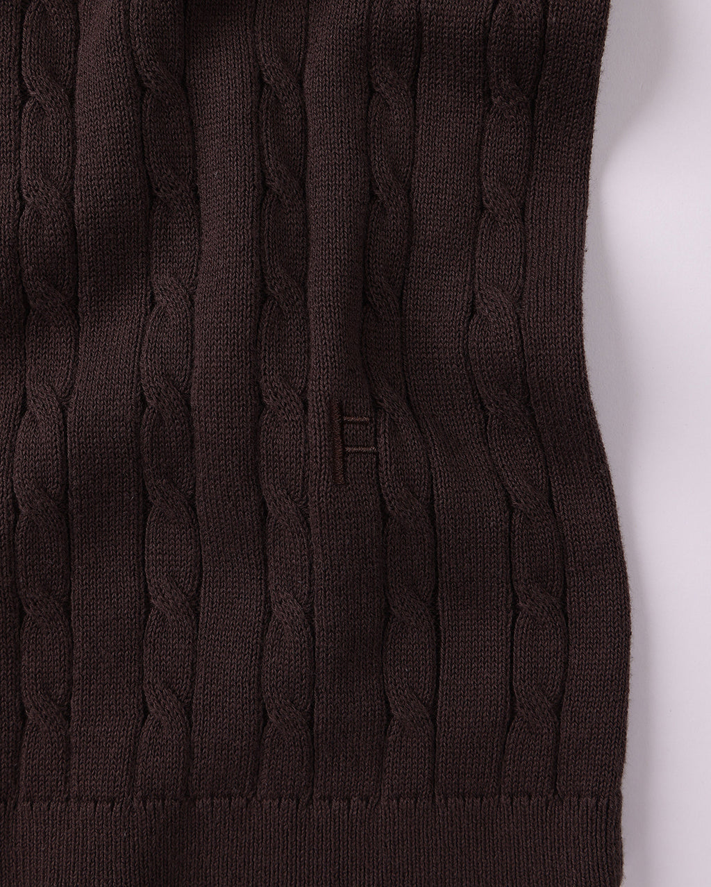Marilyn Cable Knit Shirt - Chocolate