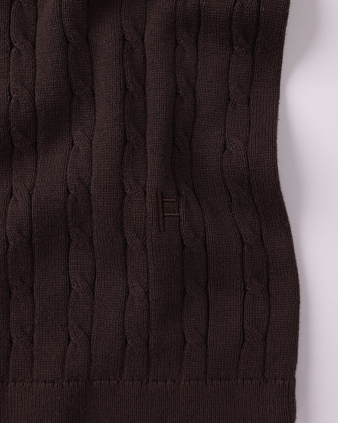Marilyn Cable Knit Shirt - Chocolate
