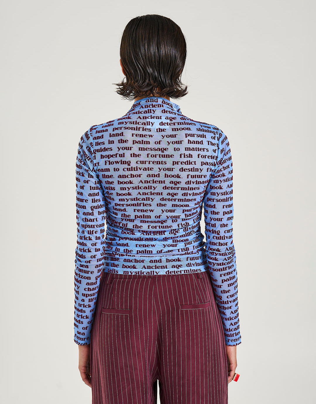 Long Sleeve Ruched Top - Fortune Teller