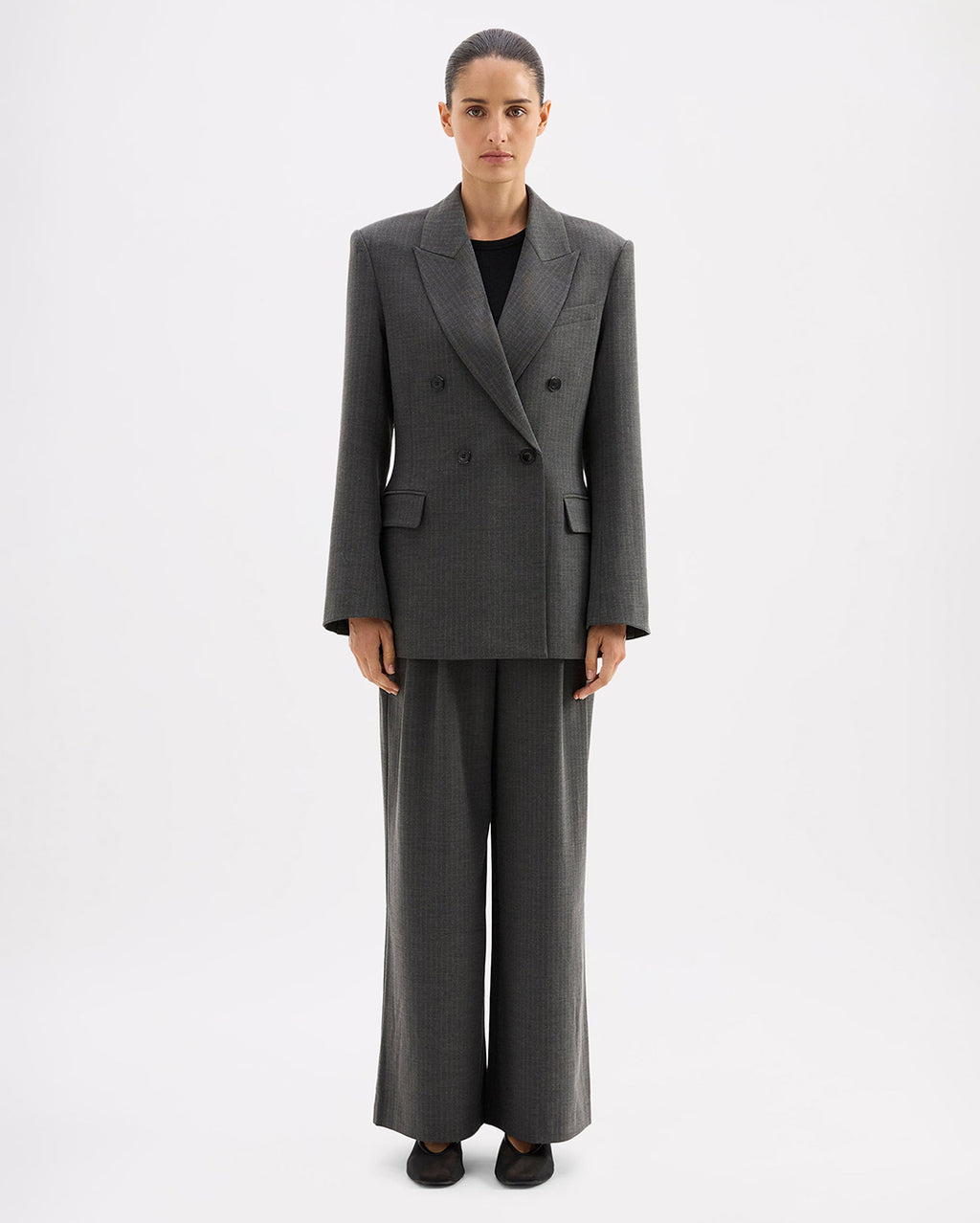 Fosca Blazer - Charcoal - Nude Lucy