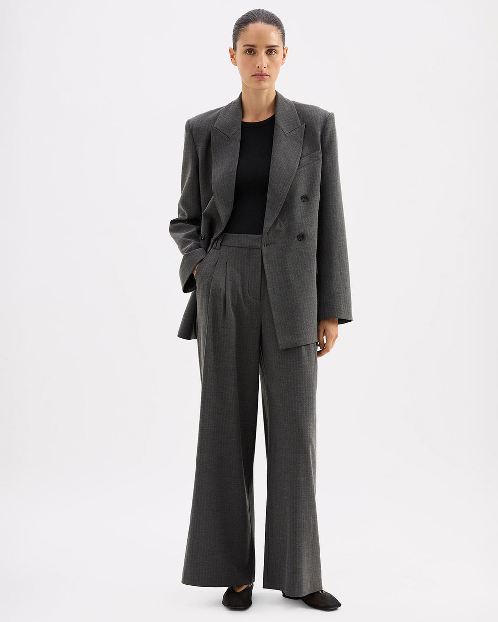 Fosca Blazer - Charcoal - Nude Lucy