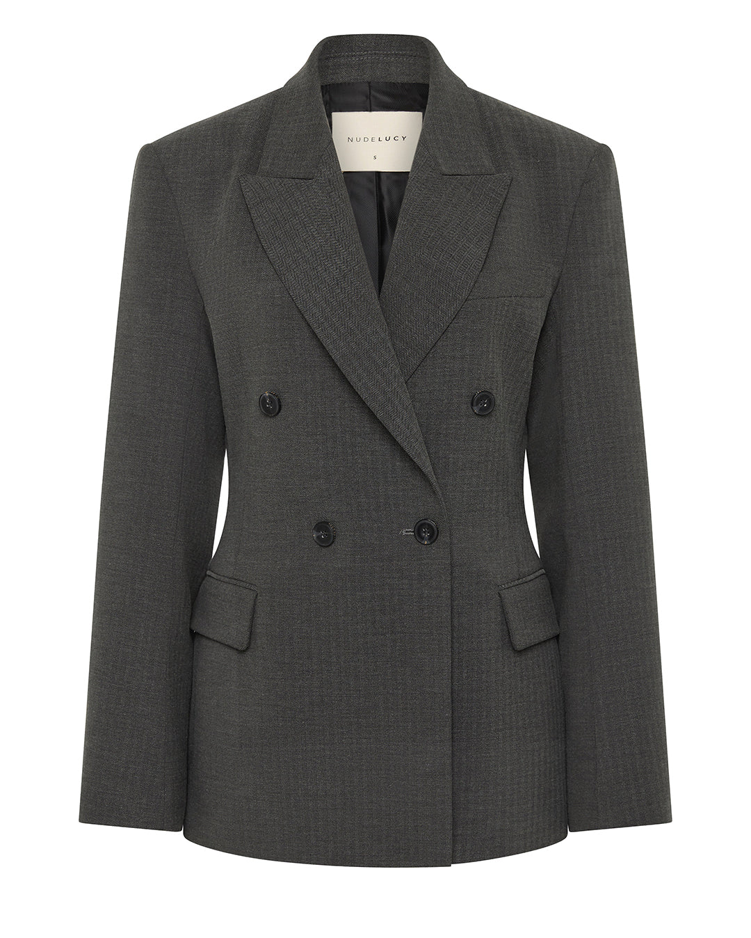 Fosca Blazer - Charcoal - Nude Lucy