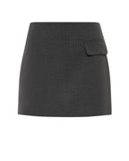 Fosca Mini Skirt - Charcoal - Nude Lucy