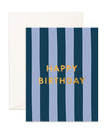 Birthday Navy Stripe Card - Navy Stripe - Fox & Fallow