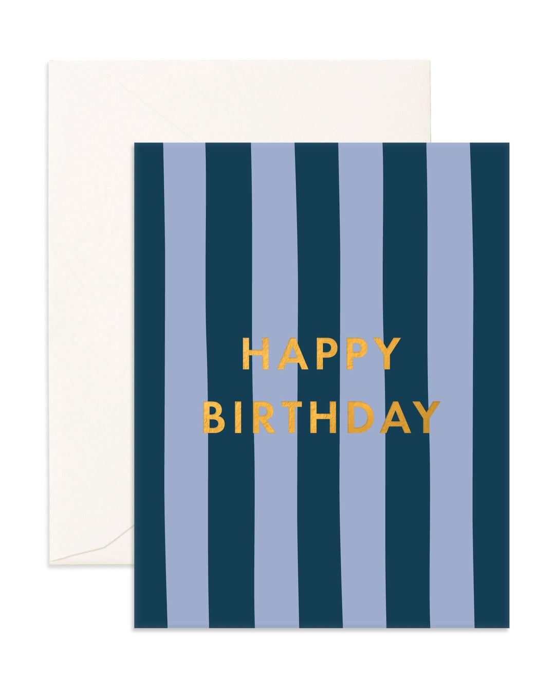 Birthday Navy Stripe Card - Navy Stripe - Fox & Fallow