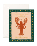 Love Actually Lobster Christmas Card - Multi - Fox & Fallow
