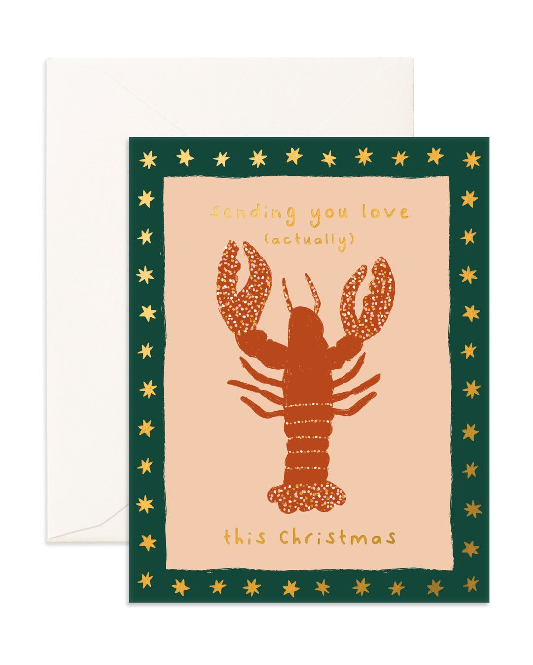 Love Actually Lobster Christmas Card - Multi - Fox & Fallow