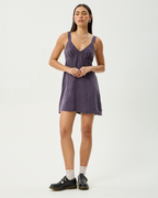 Gerry - Cupro Mini Dress - Aubergine - Afends