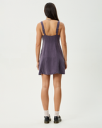 Gerry - Cupro Mini Dress - Aubergine - Afends