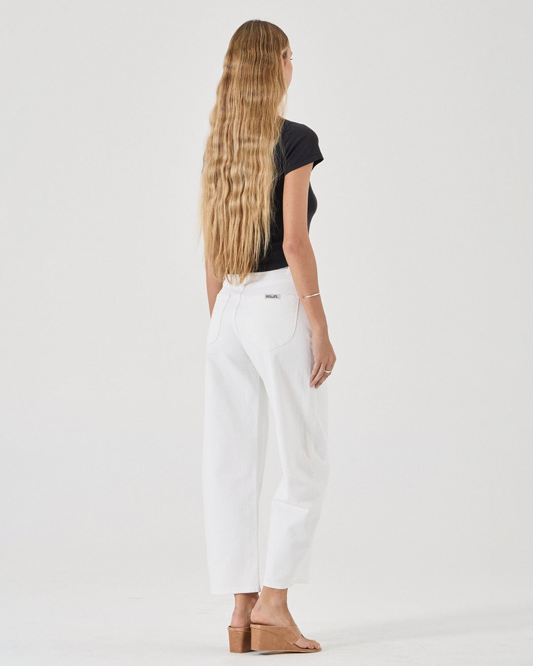 Gigi Barrel Denim Jeans - Vintage White - Rollas