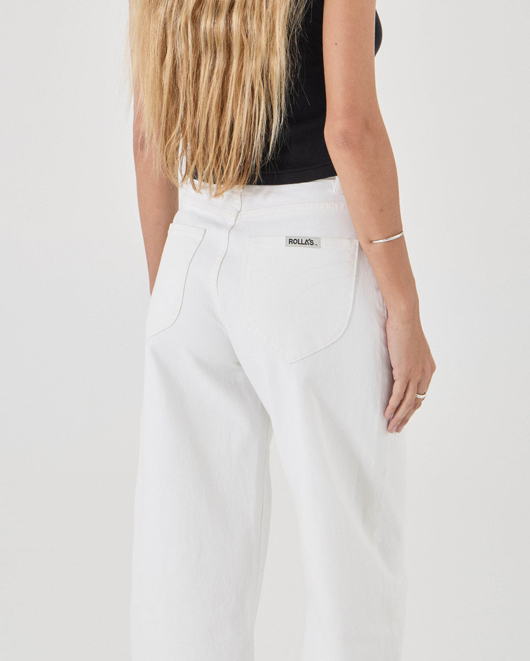 Gigi Barrel Denim Jeans - Vintage White - Rollas