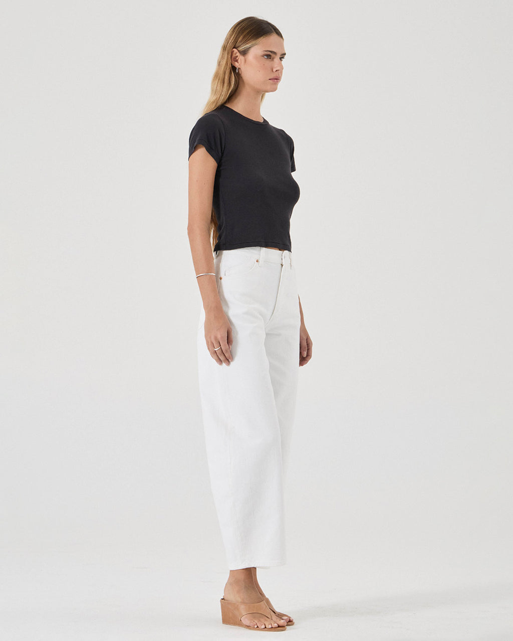 Gigi Barrel Denim Jeans - Vintage White - Rollas