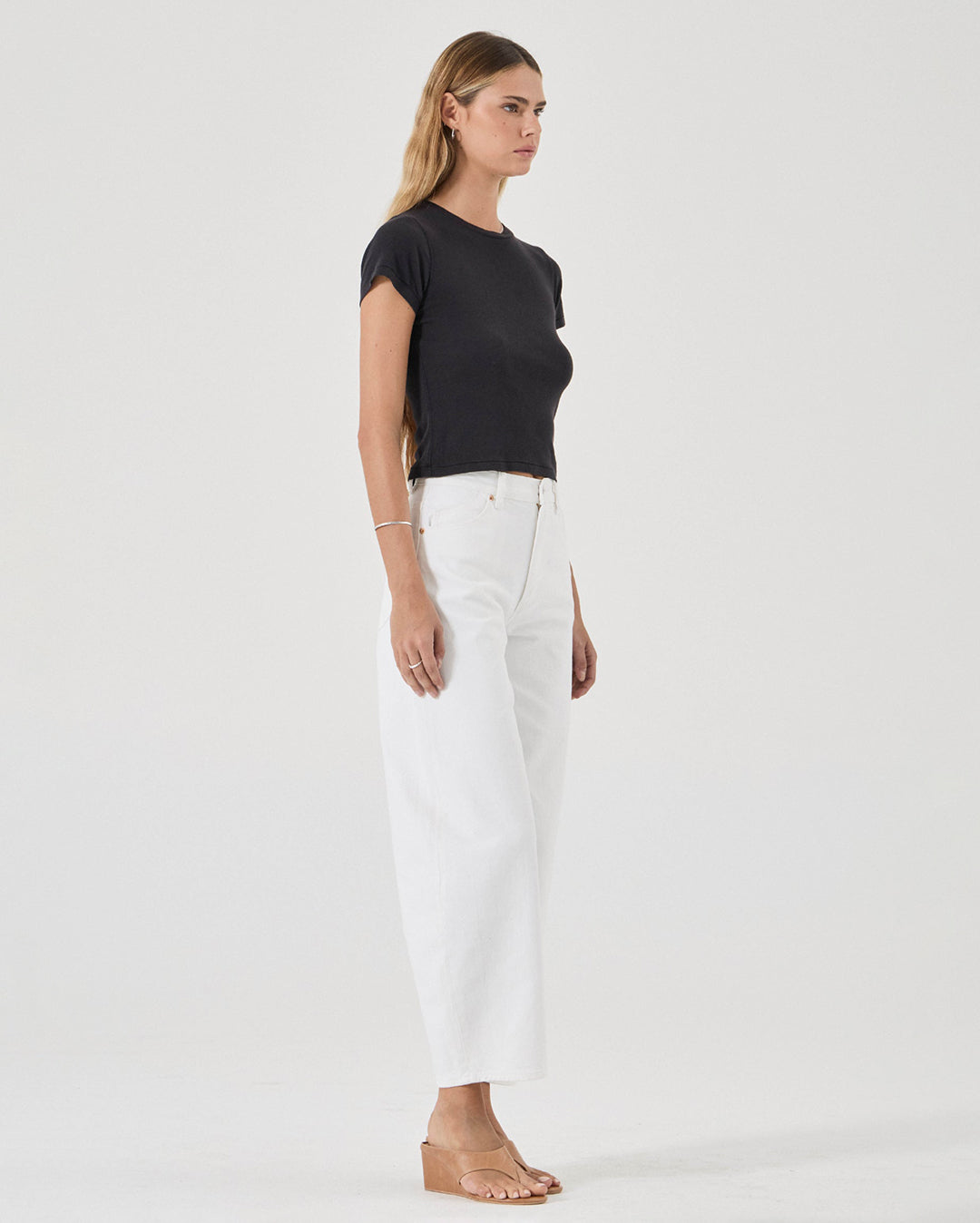 Gigi Barrel Denim Jeans - Vintage White - Rollas