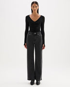 Gigi Mesh Top - Black - Nude Lucy
