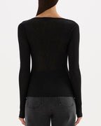 Gigi Mesh Top - Black - Nude Lucy