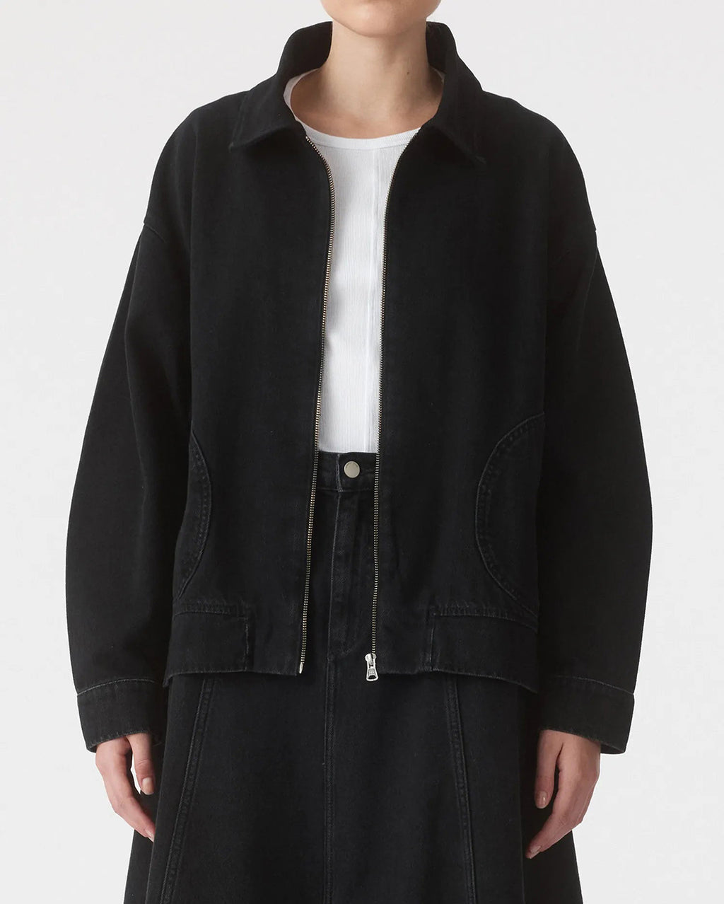 Gina Oversized Bomber Jacket - Shadow - Nobody Denim