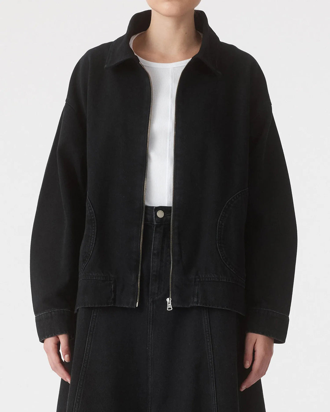 Gina Oversized Bomber Jacket - Shadow - Nobody Denim