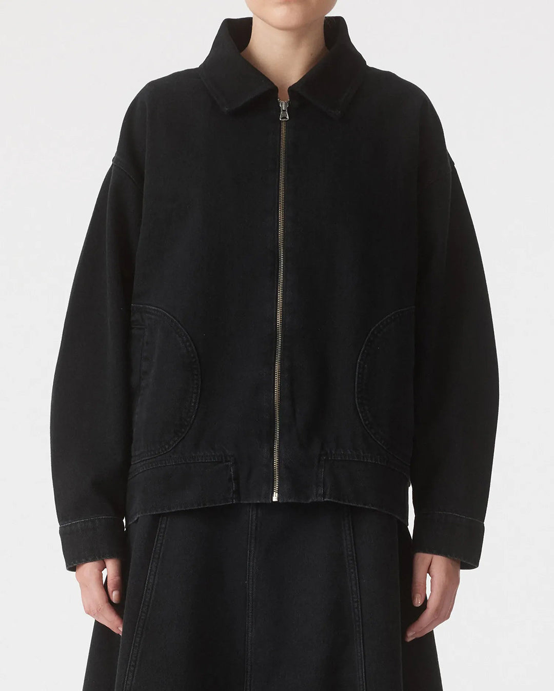 Gina Oversized Bomber Jacket - Shadow - Nobody Denim