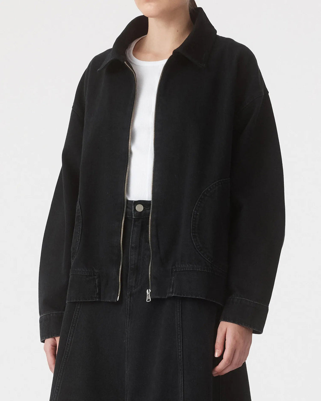 Gina Oversized Bomber Jacket - Shadow - Nobody Denim