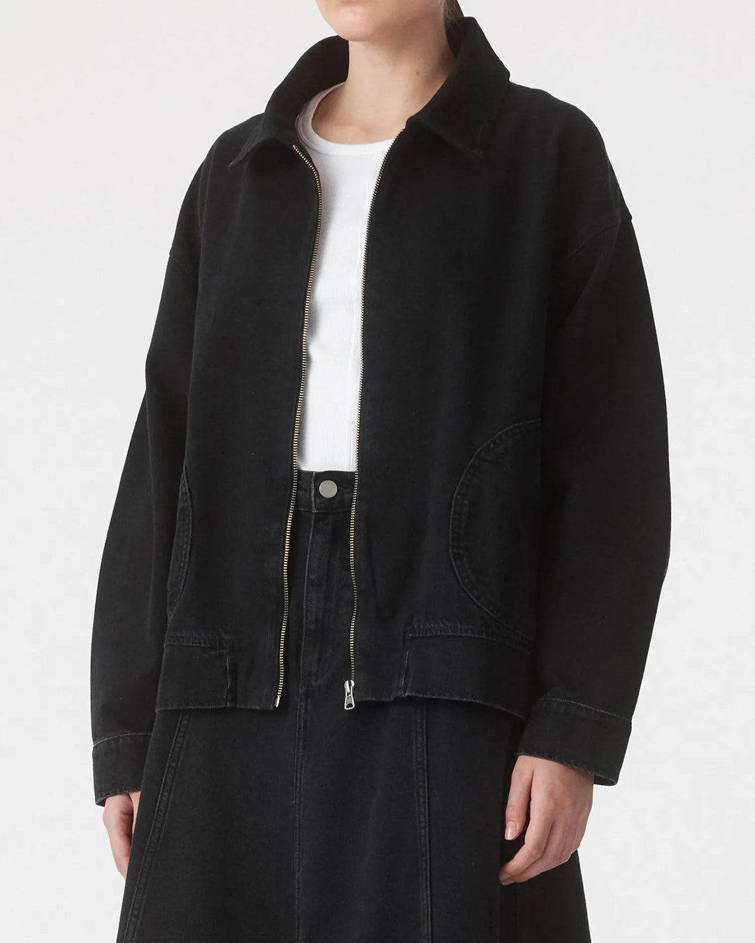 Gina Oversized Bomber Jacket - Shadow - Nobody Denim