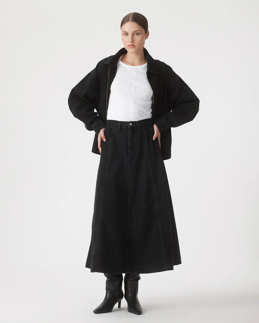 Gina Oversized Bomber Jacket - Shadow - Nobody Denim