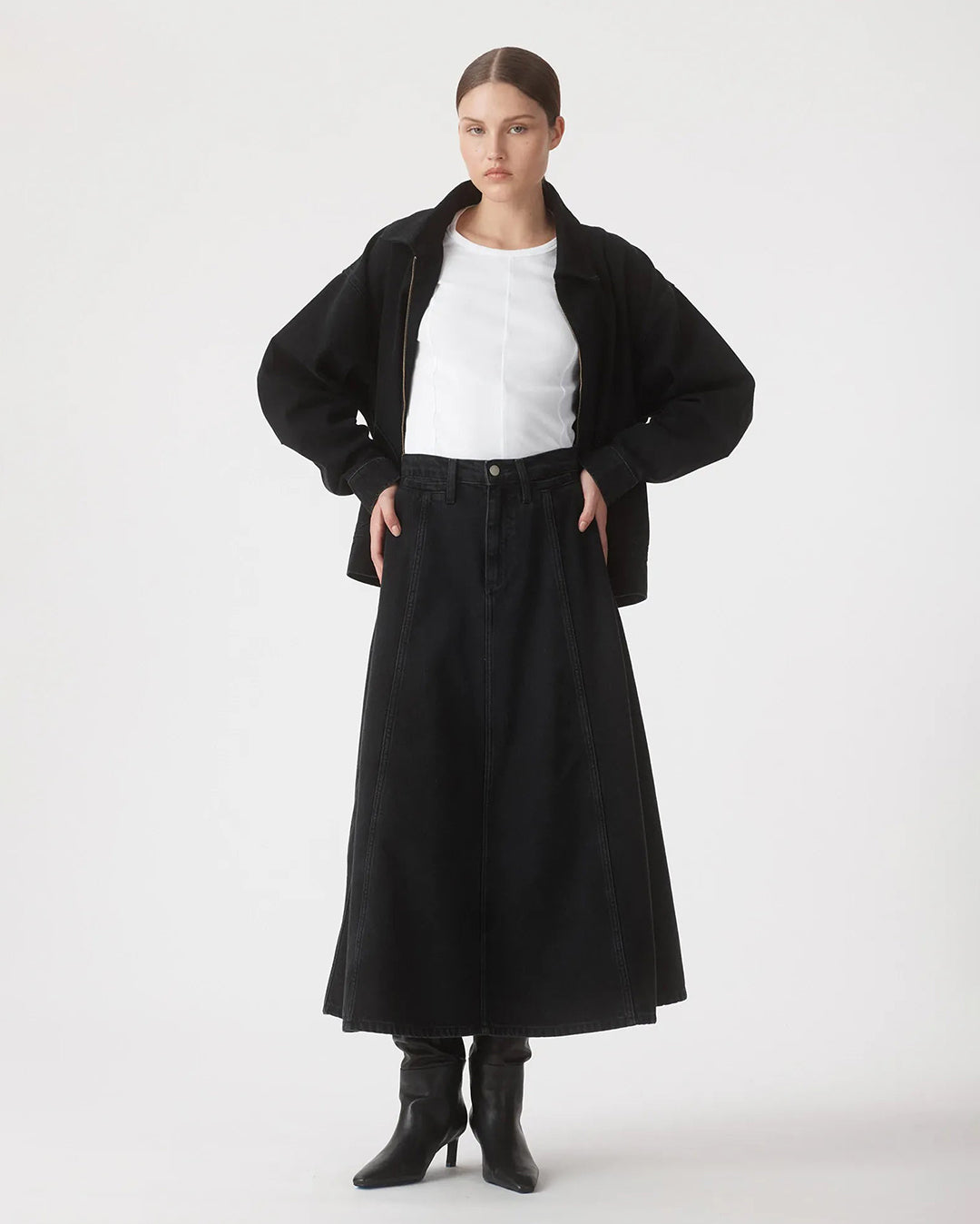 Gina Oversized Bomber Jacket - Shadow - Nobody Denim
