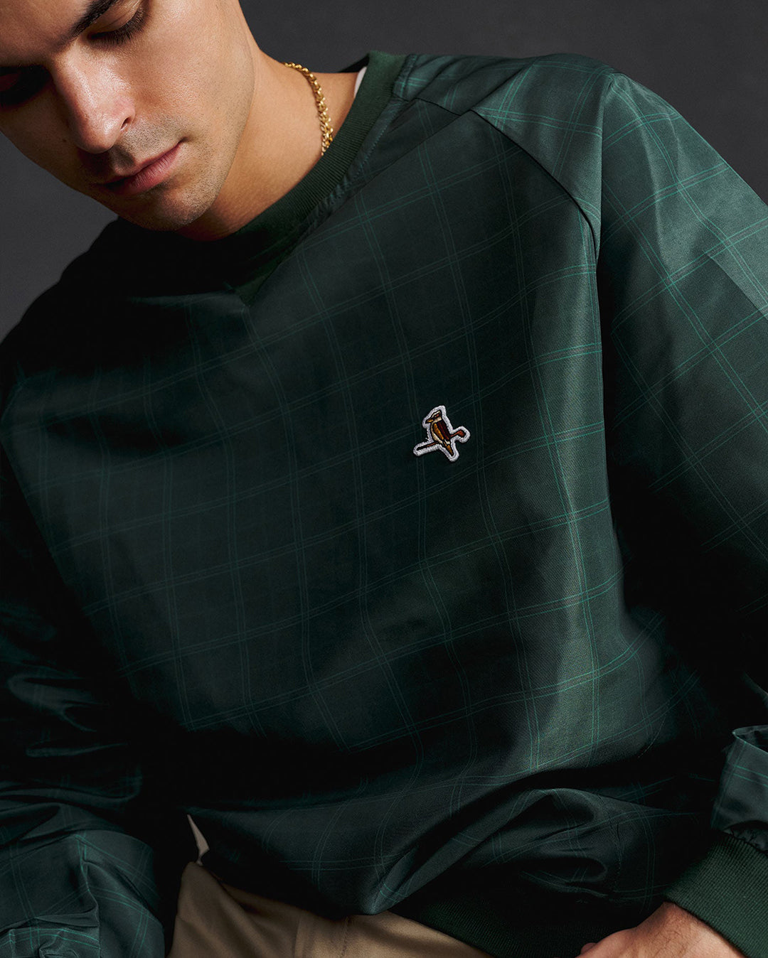 Gold Label Checkered Pullover - Forest - Walker Golf Things