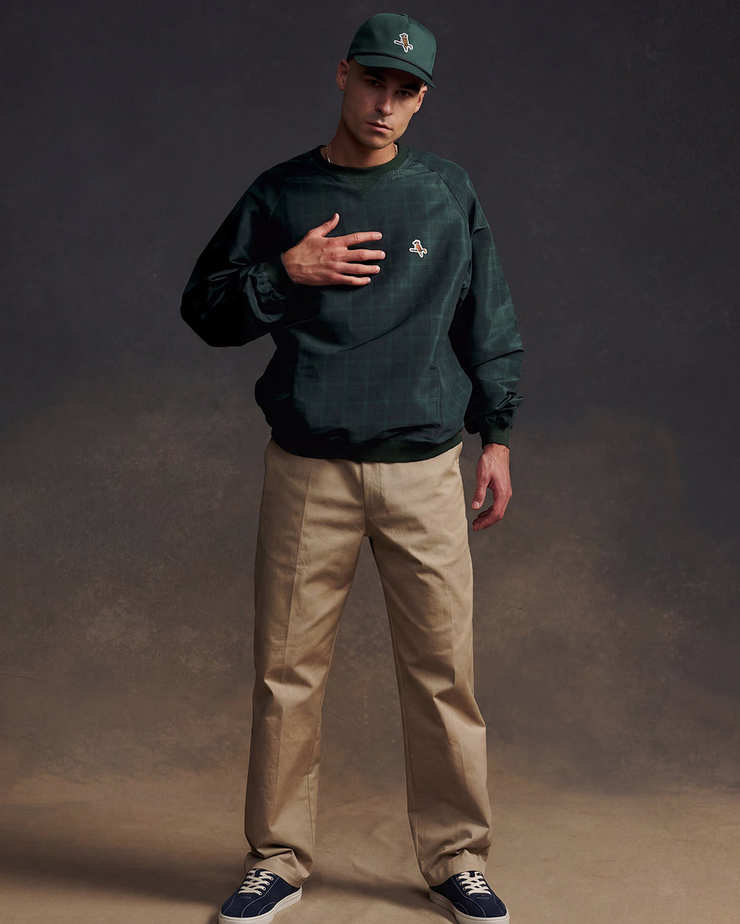 Gold Label Checkered Pullover - Forest - Walker Golf Things