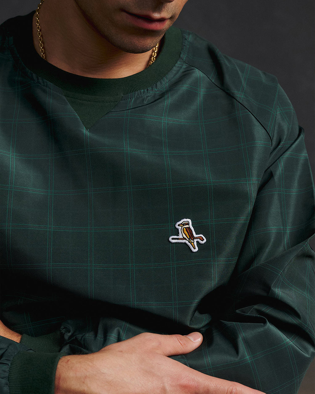 Gold Label Checkered Pullover - Forest - Walker Golf Things