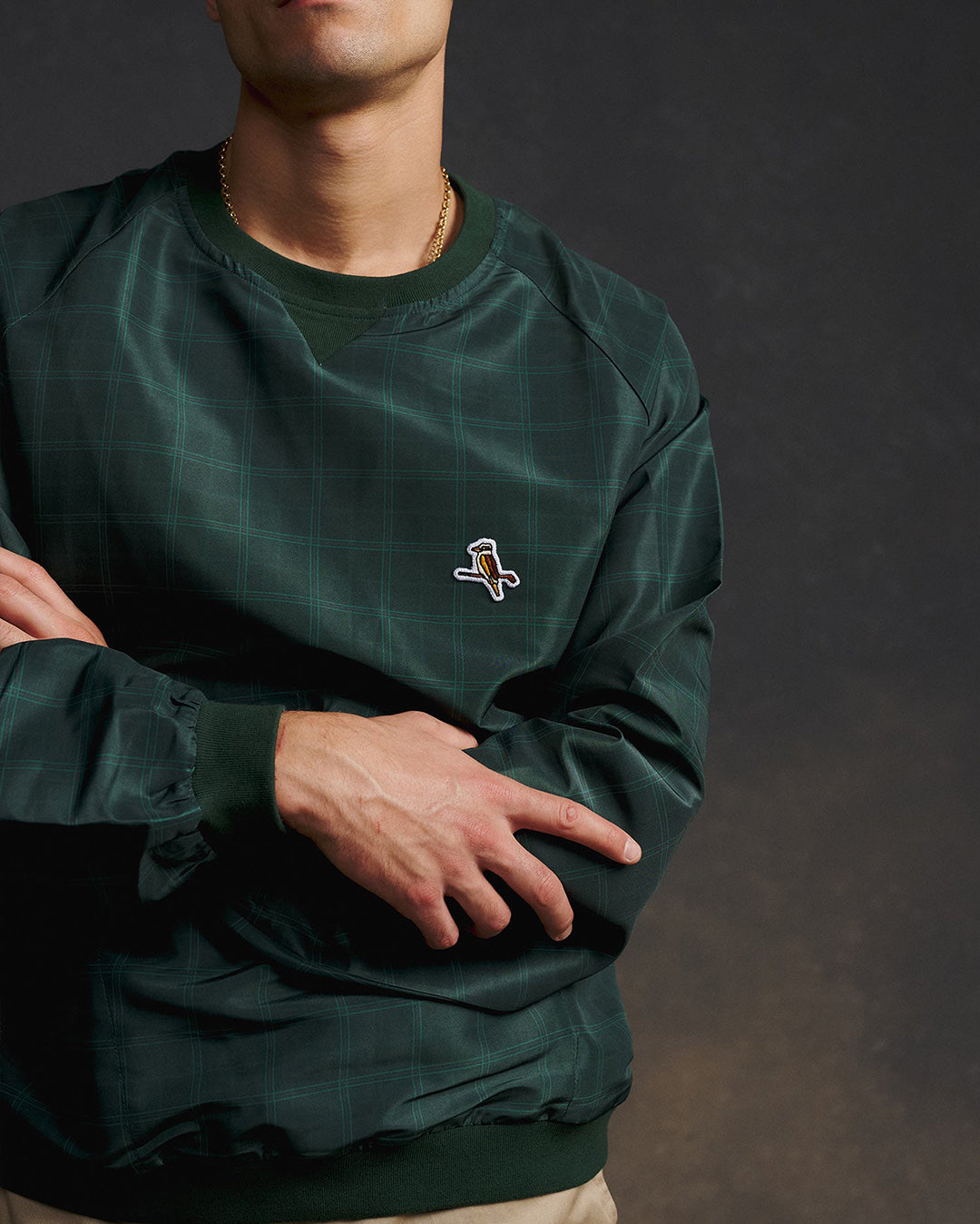 Gold Label Checkered Pullover - Forest - Walker Golf Things