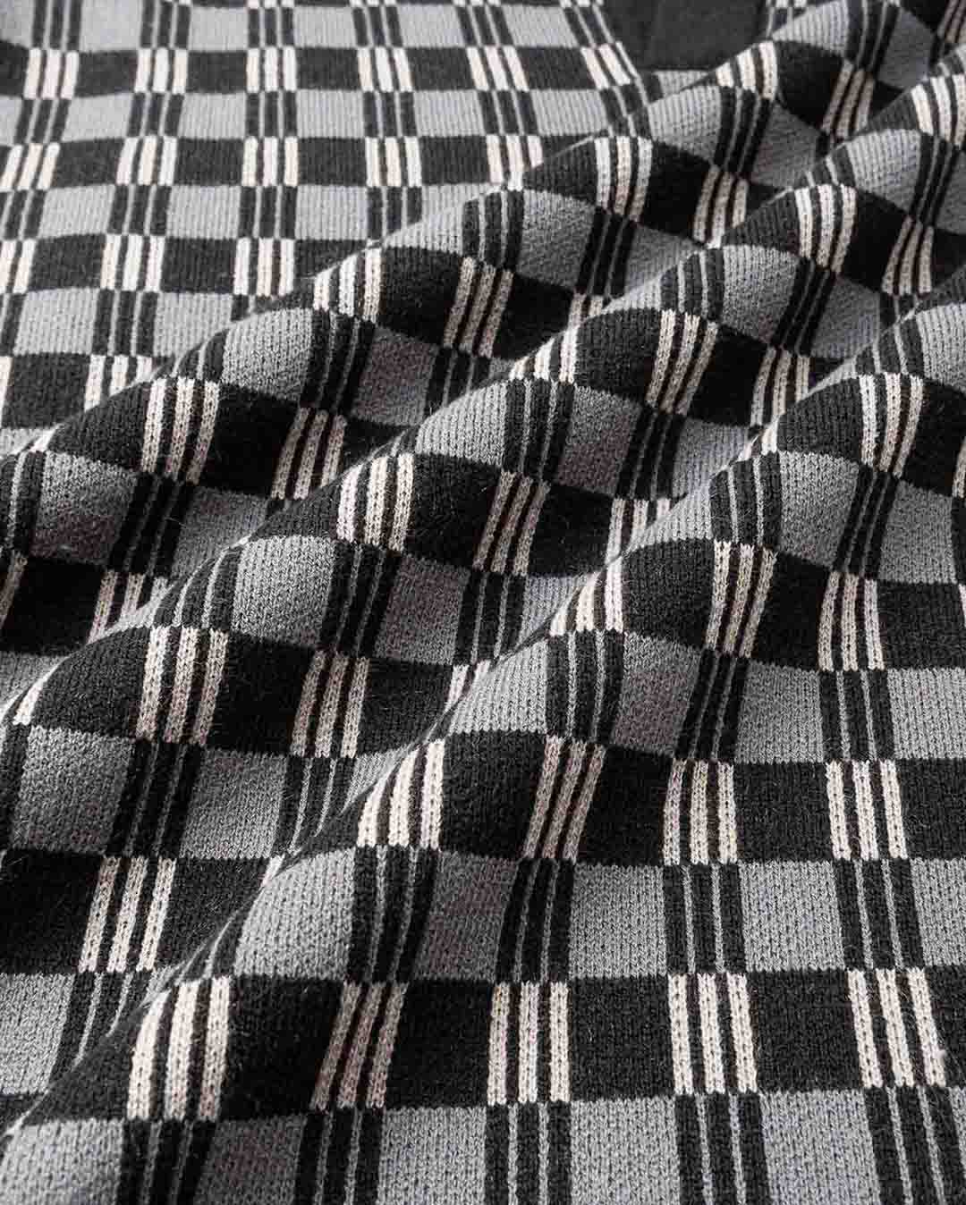 Gold Label Flint Jacquard Polo - Black - Walker Golf Things