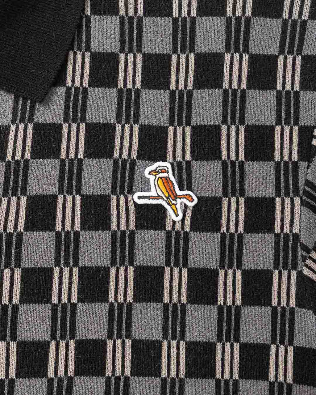 Gold Label Flint Jacquard Polo - Black - Walker Golf Things