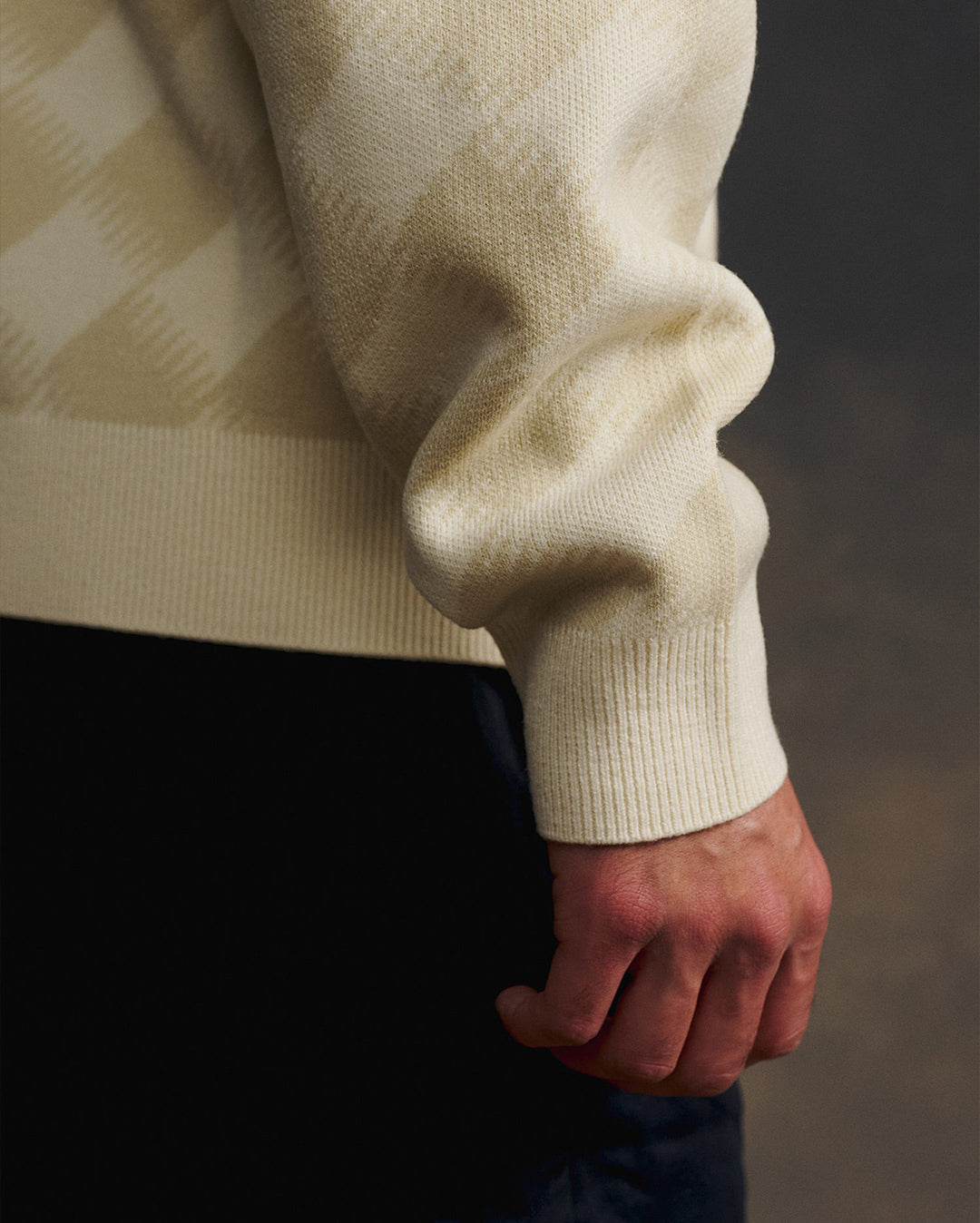 Gold Label Turncheck LS Polo - Ivory - Walker Golf Things