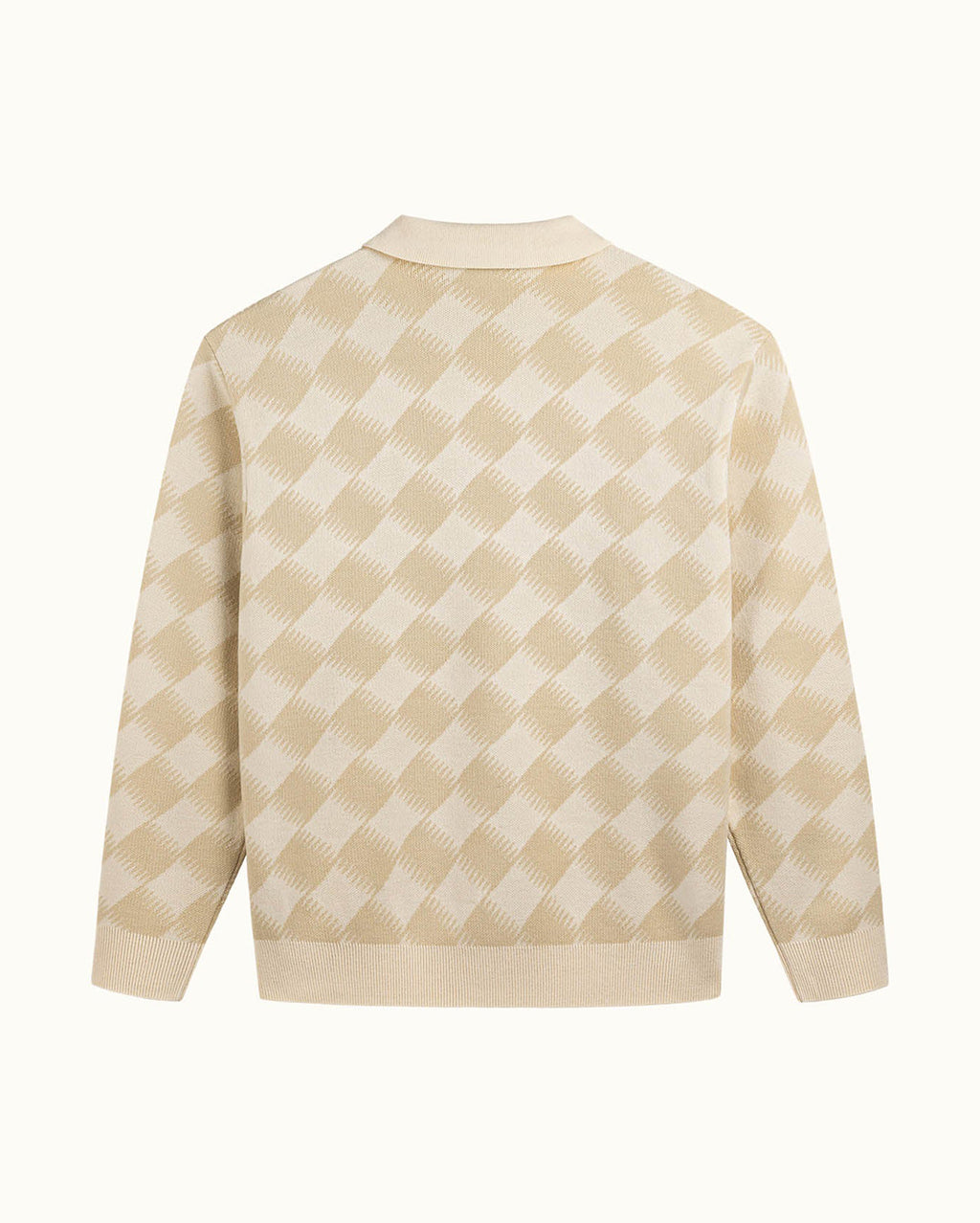 Gold Label Turncheck LS Polo - Ivory - Walker Golf Things