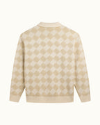 Gold Label Turncheck LS Polo - Ivory - Walker Golf Things