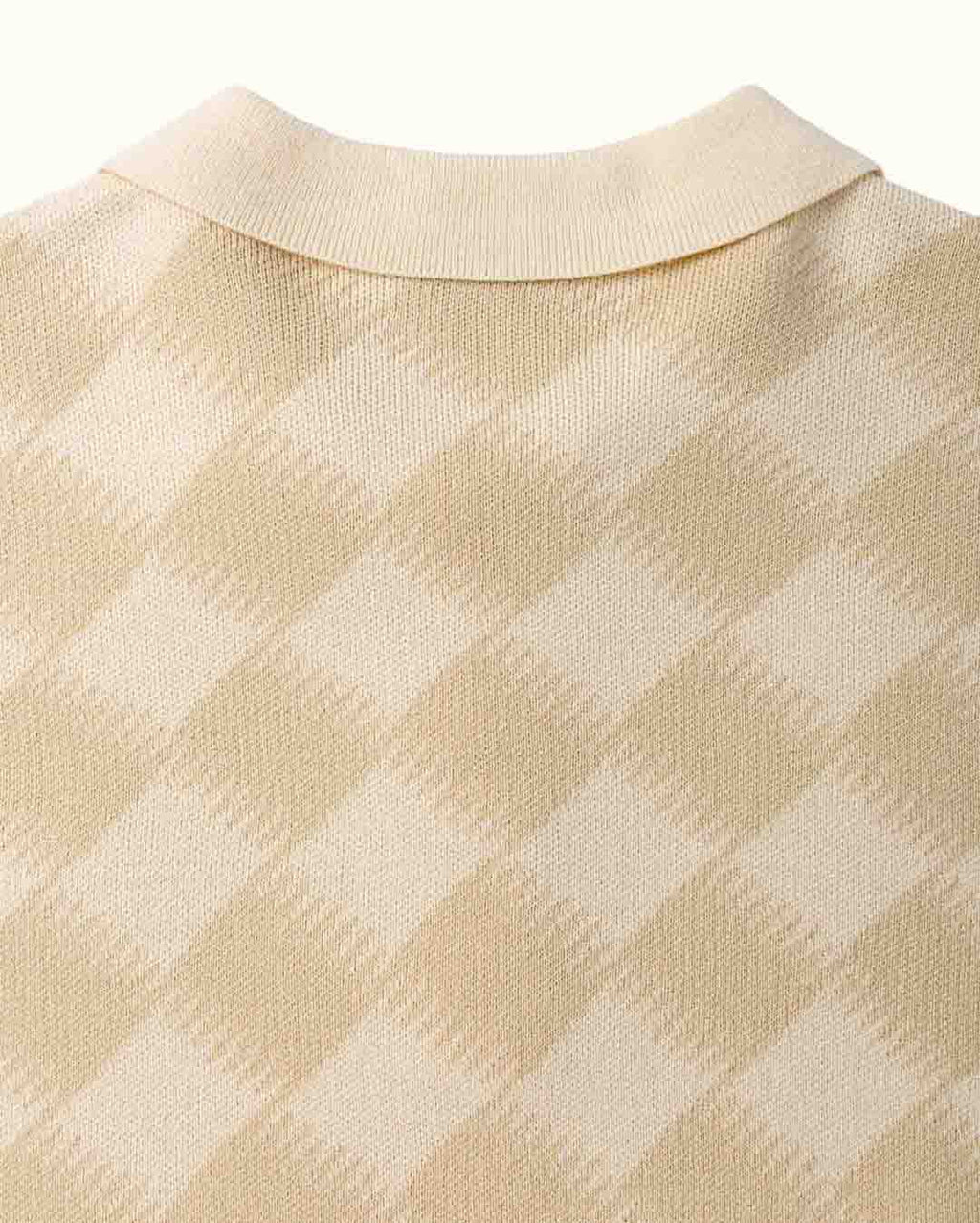 Gold Label Turncheck LS Polo - Ivory - Walker Golf Things