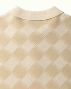 Gold Label Turncheck LS Polo - Ivory - Walker Golf Things