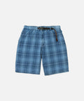 Lagoon Denim Plaid Shorts - Indigo Checkered Plaid - Gramicci
