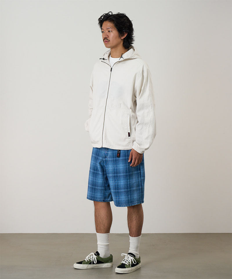 Lagoon Denim Plaid Shorts - Indigo Checkered Plaid - Gramicci