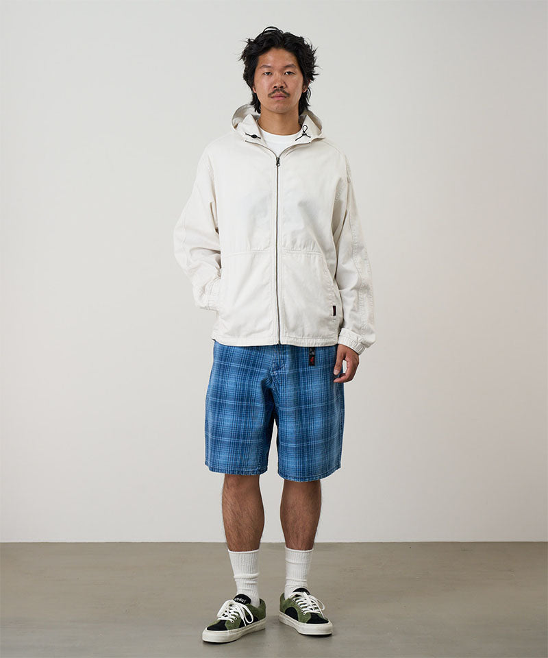 Lagoon Denim Plaid Shorts - Indigo Checkered Plaid - Gramicci