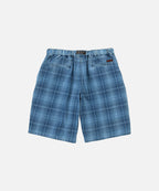 Lagoon Denim Plaid Shorts - Indigo Checkered Plaid - Gramicci