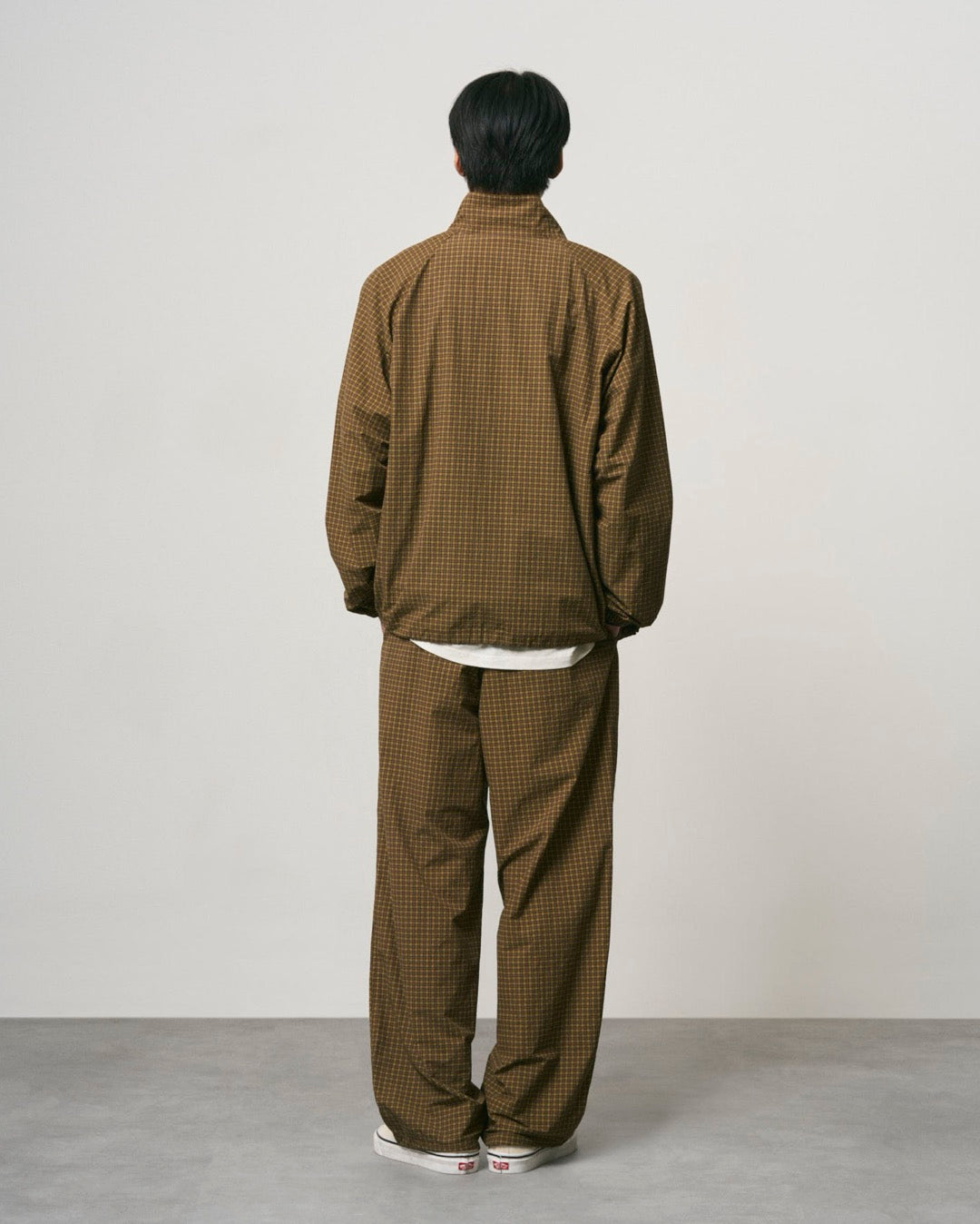 Mini Check Nylon Pant - Brown Check 3