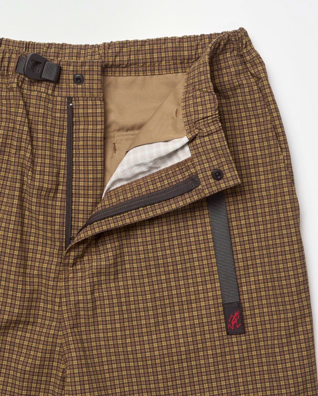 Mini Check Nylon Pant - Brown Check 5