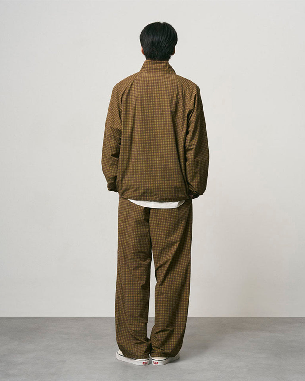 Mini Check Nylon Pant - Brown Check 4