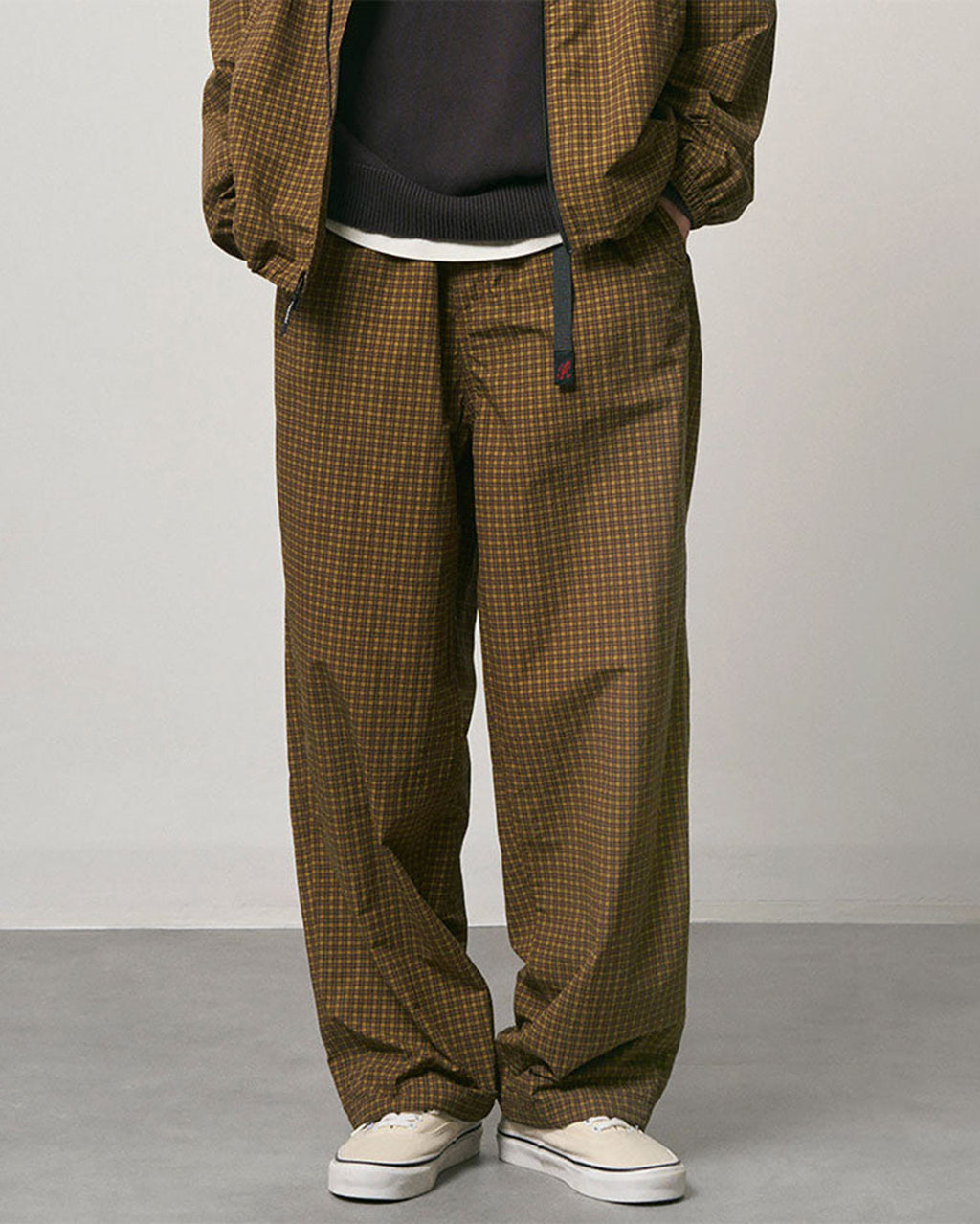 Mini Check Nylon Pant - Brown Check 6