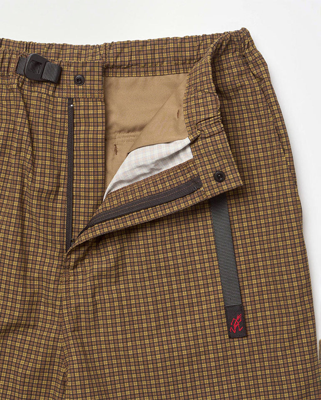 Mini Check Nylon Pant - Brown Check 8