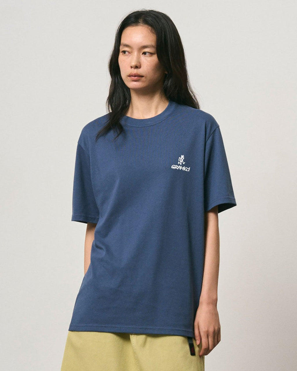 One Point Logo Tee - Dusky Blue - Gramicci